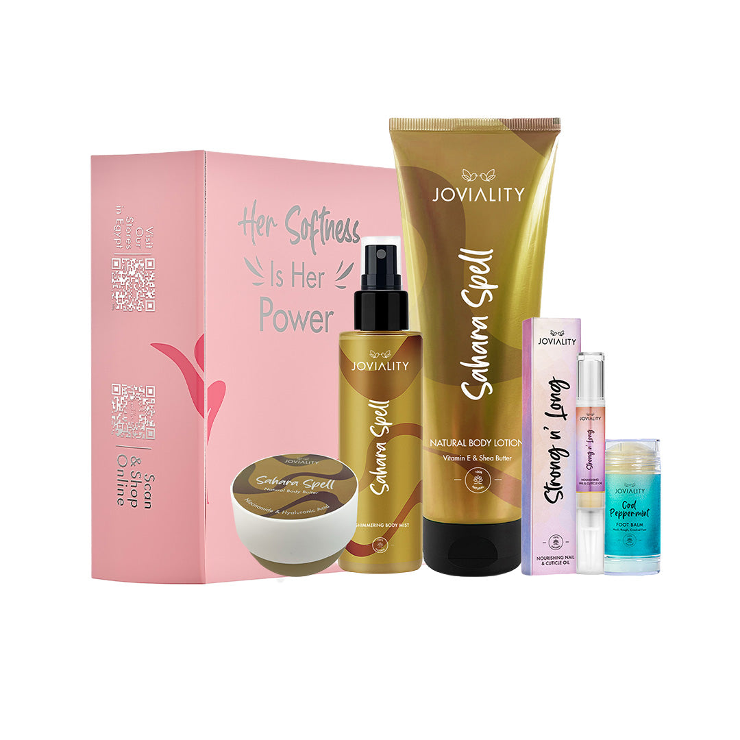 Own the Glow Gift-Small Mint Box+Body Butter + Body Lotion +Body Mist+ Nail Oil + Foot Balm