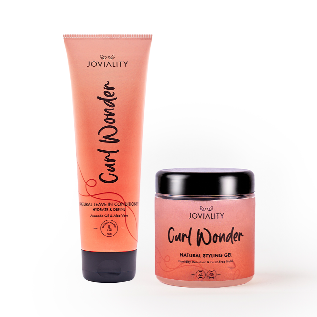 Curly Queen- Styling Duo ( Curl Wonder Leave-in Conditioner+Curl Wonder Styling Gel) - Joviality-eg
