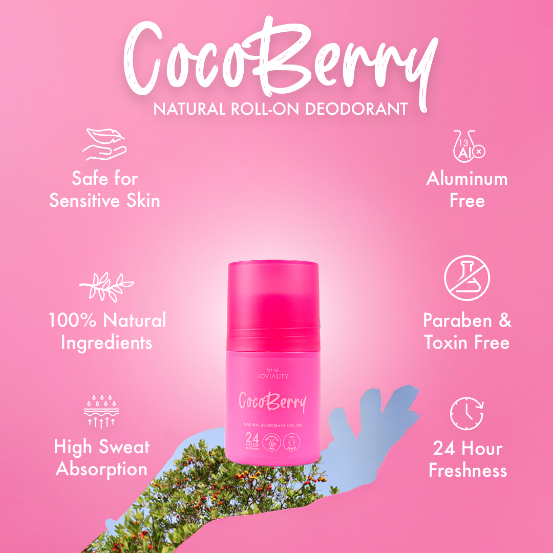 Natural Roll On Deodorant - CocoBerry - Joviality-eg