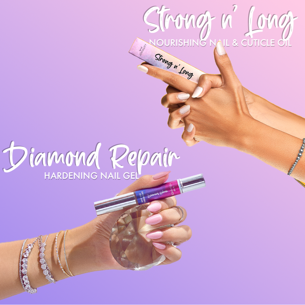 Super Nails Duo(Diamond Repair Hardening Nail Gel+Strong N' Long Nail & Cuticle Oil ) - Joviality-eg