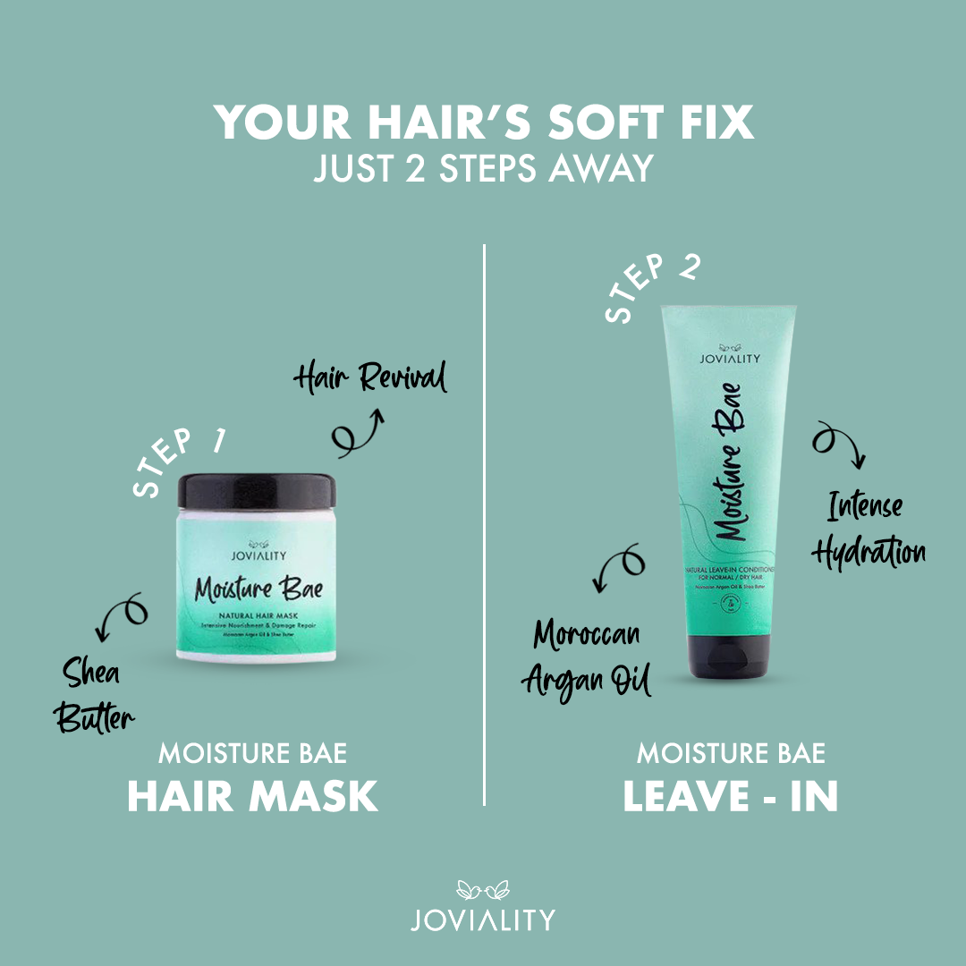 Moisture Bae, Natural, Joviality, 100% natural, all natural, normal hair, dry hair, frizzy hair, damaged hair, heat damage, silicone free, sulphate free, parabens free, pvp free, vegan, water-based light weight formula, shea butter, Moroccan argan oil, soft hair, shiny hair, antioxidants, healthy scalp, egypt, international, moisturize, hydrates hair, restore, nourish, nurtureyournature, definition, treatment, soft fix du, step by step, how to use