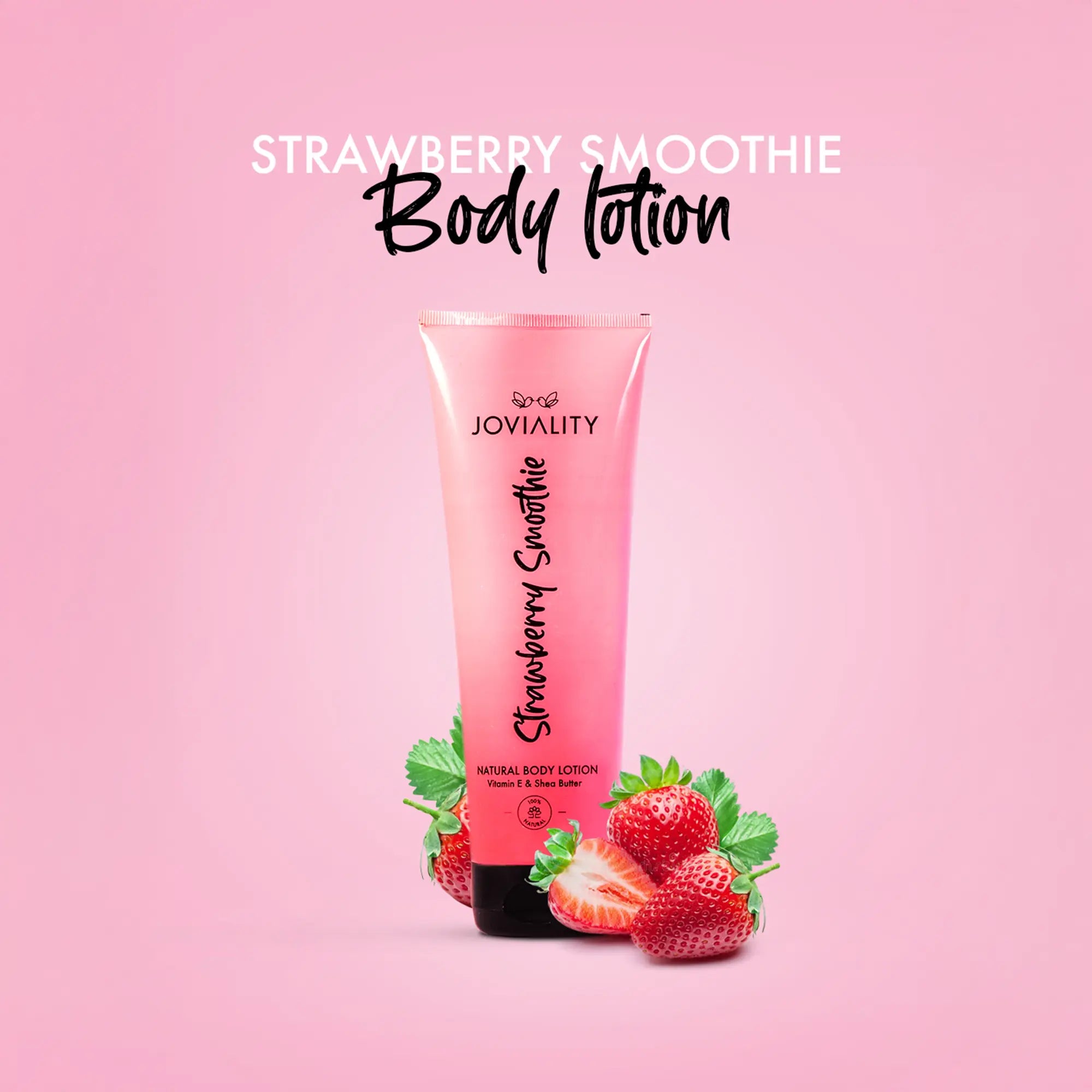 Natural Body Lotion - Strawberry Smoothie - Joviality-eg