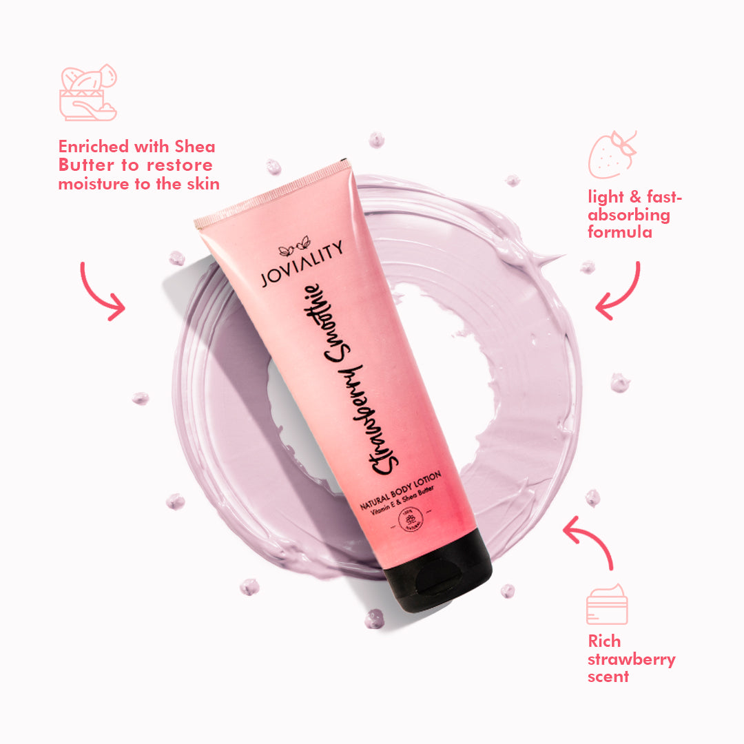 Natural Body Lotion - Strawberry Smoothie - Joviality-eg