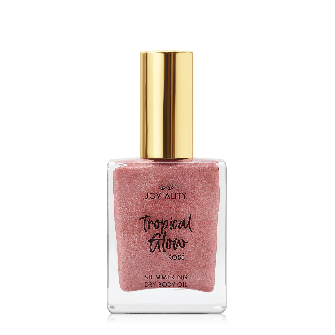 Tropical Glow Dry Oil-Rose - Joviality-eg, all natural, glow up, shinning, skin glow, glowy skin, shiny, hydrating, moisturizer, wedding season, evening look, night out