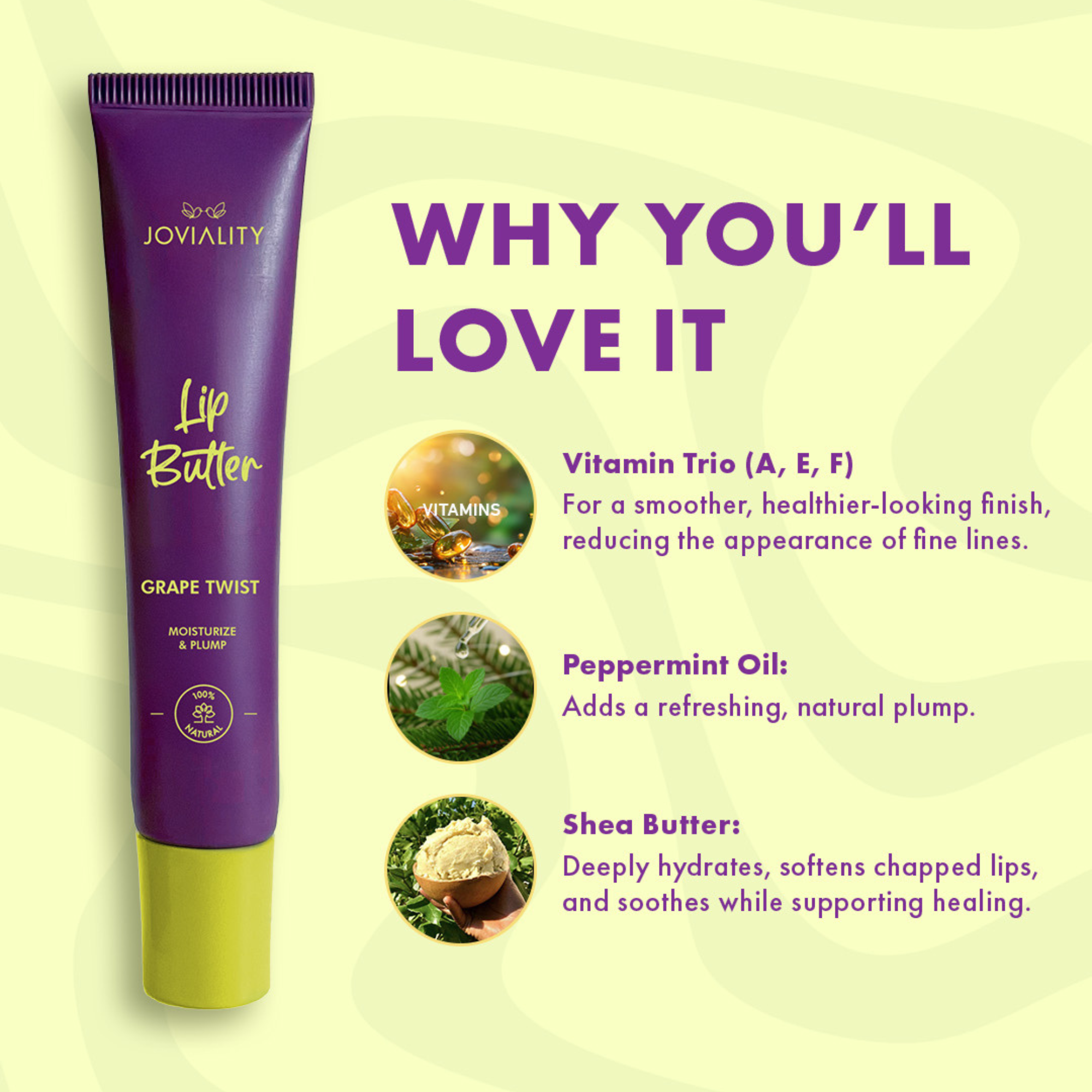 Grape Twist - Natural Lip Butter - Joviality-eg