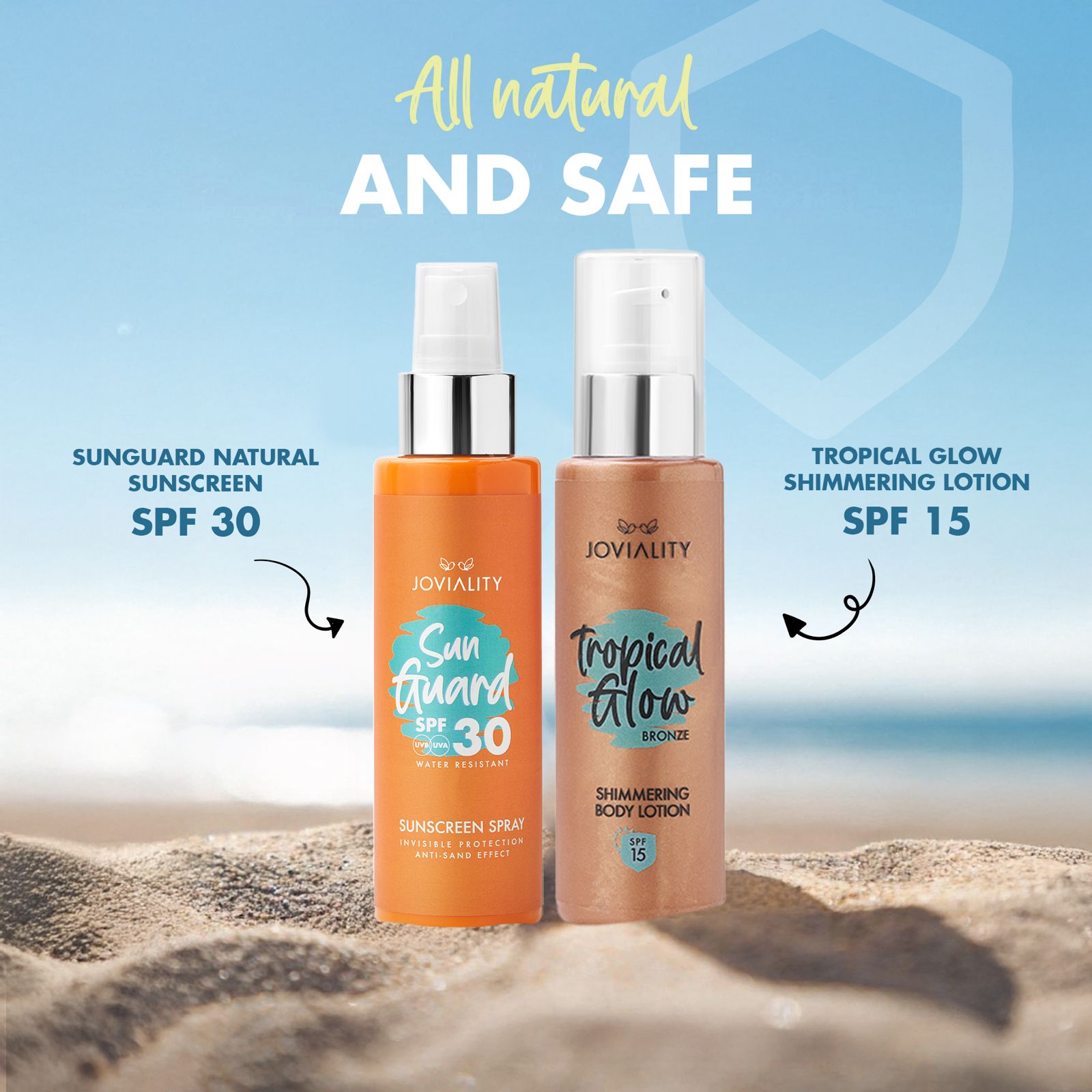 Protection Duo (Sunguard Sunscreen + Tropical Glow Shimmering Lotion) - Joviality-eg