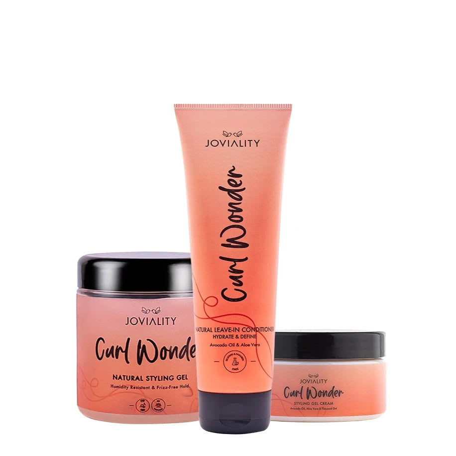 Curls 'N' Me(Curl Wonder Leave-in Conditioner+Styling Gel+Styling Cream ) - Joviality-eg