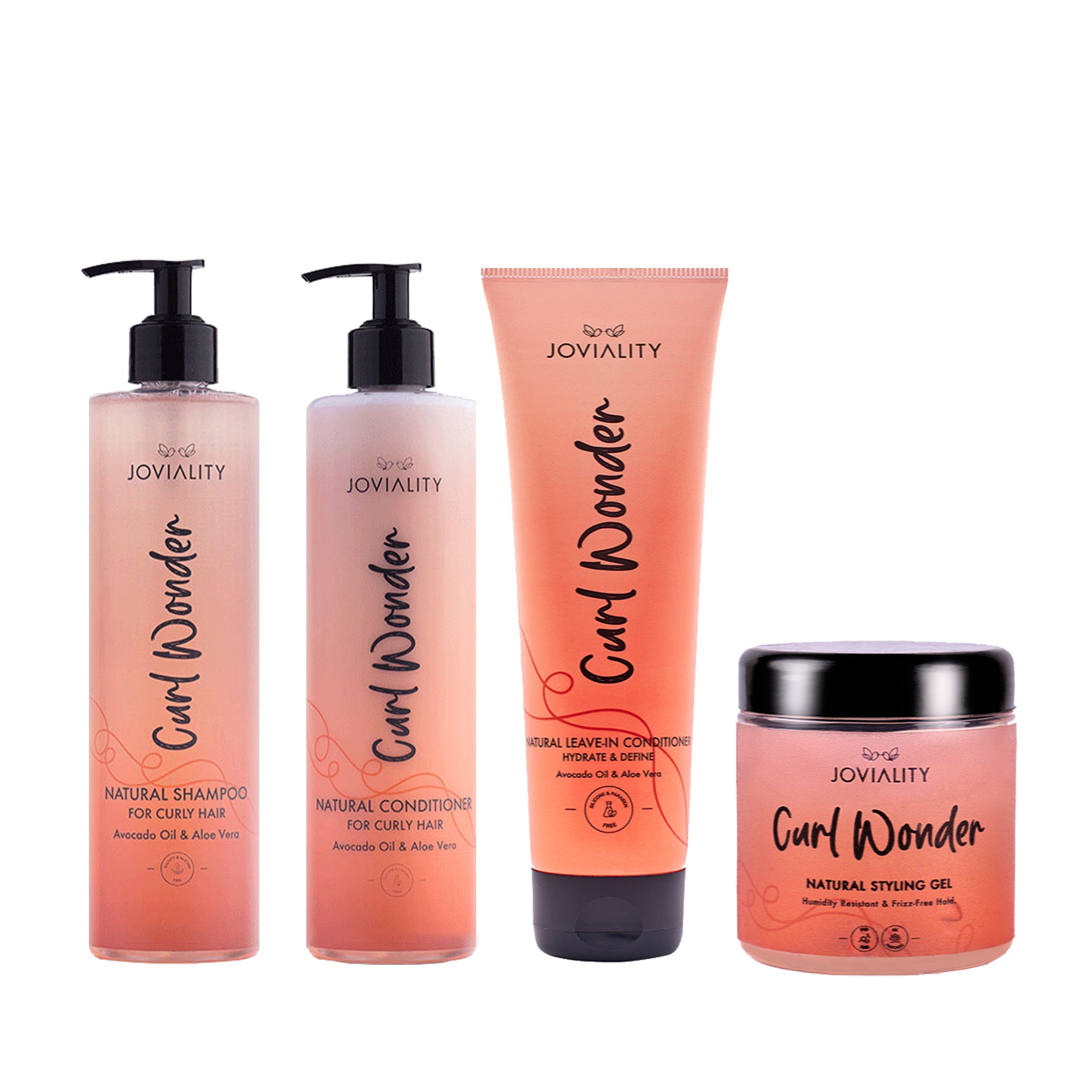 Curl Wonder - Styling Essentials Kit(Shampoo+Conditioner+Leave in 240ml+Styling Gel )