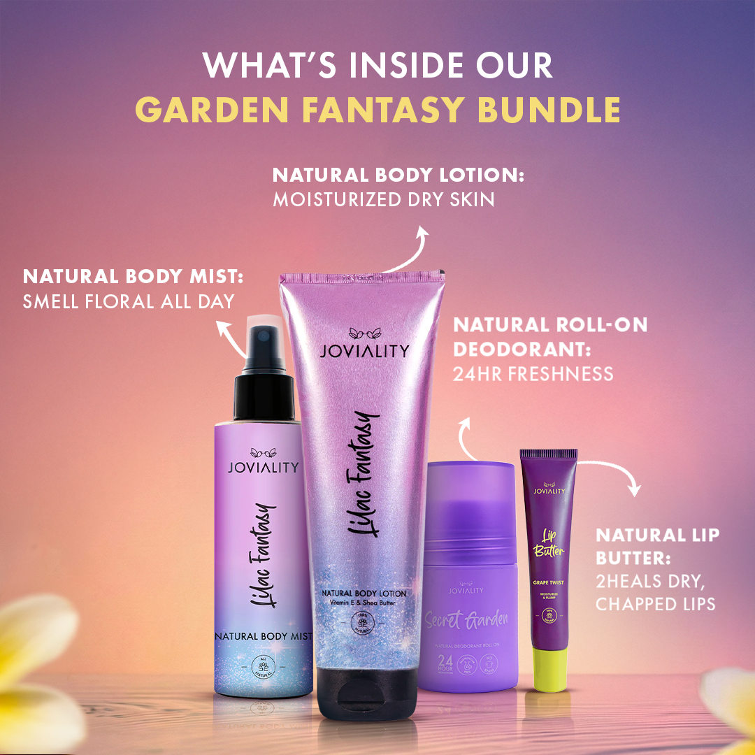 Garden Fantasy Gift Set(Softness Box+Lip Butter Grape Twist+Lilac Fantasy Lotion240ml+Body Mist Lilac Fantasy+Deodorant Secret Garden)
