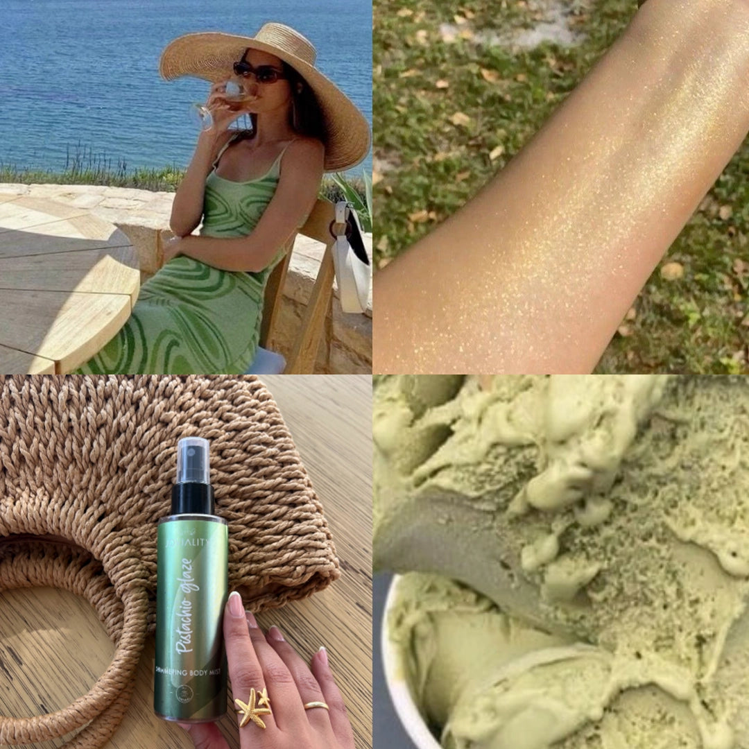 Natural Shimmering body mists - Pistachio Glaze - Joviality-eg