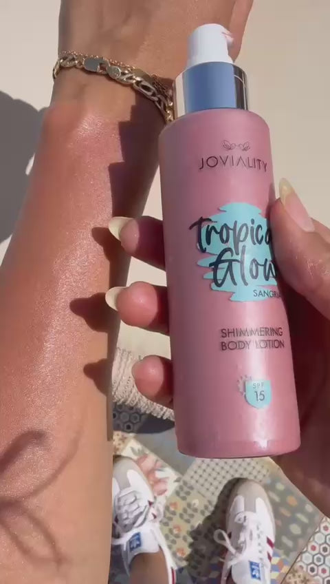 Tropical Glow Shimmering Lotion SPF 15- Sangria