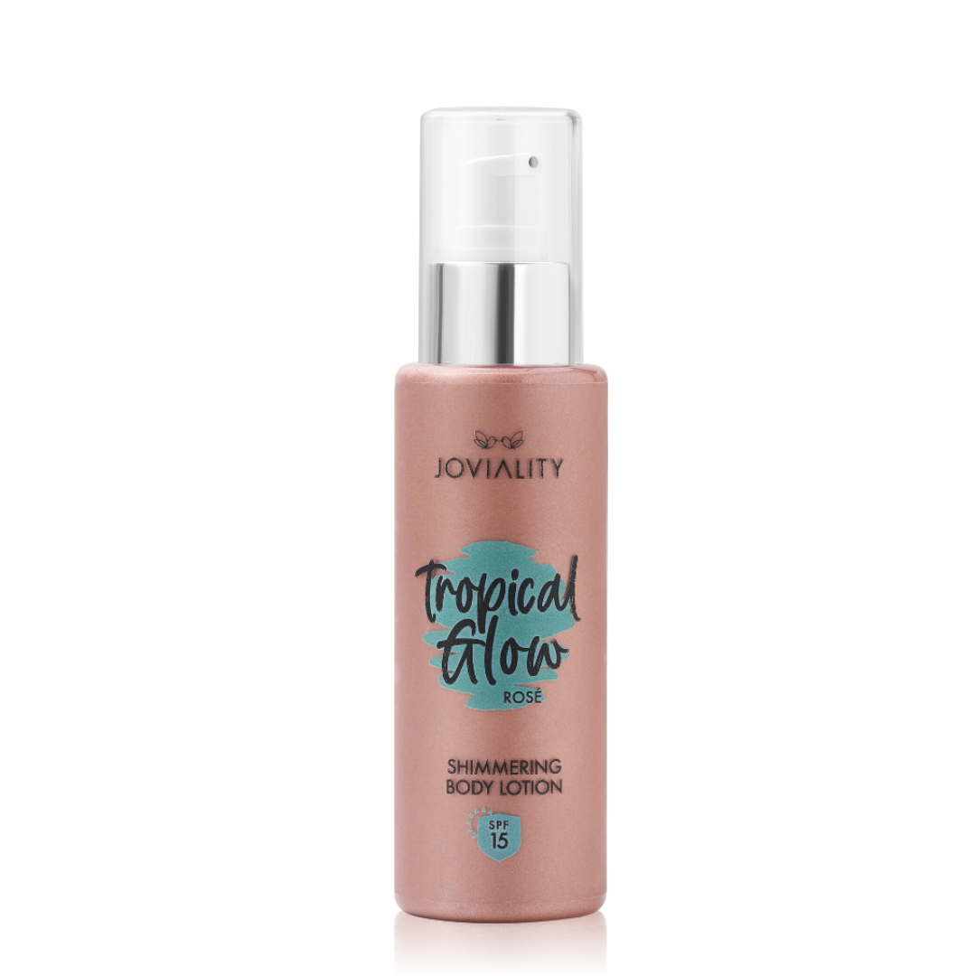 Tropical Glow Shimmering Lotion SPF 15- Rosé - Joviality-eg