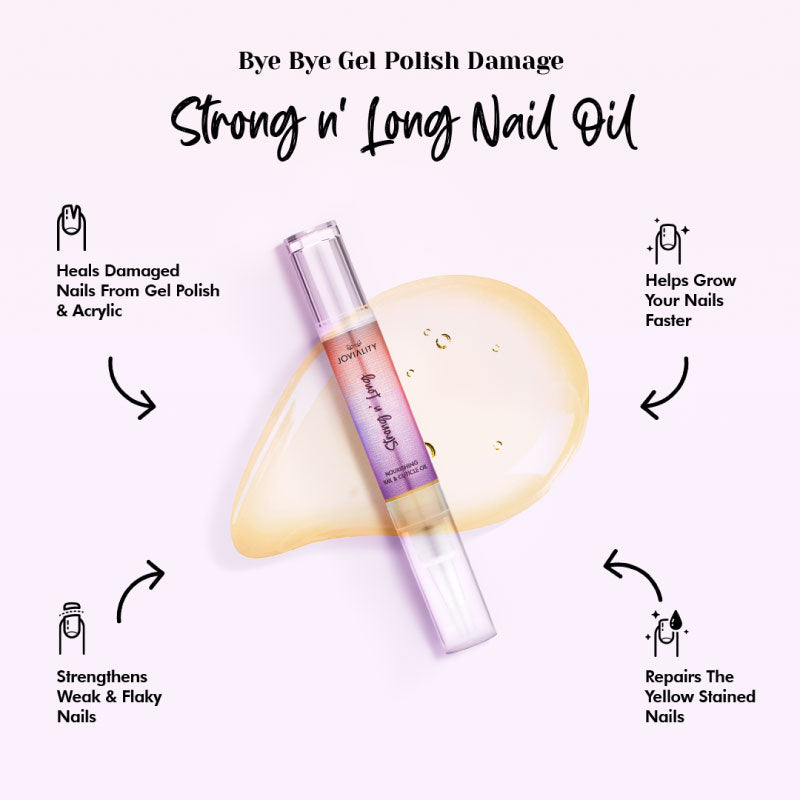 Strong N Long, Strong nails, longer nails, grow my nails, natural ingredients, all natural, 100% natural, hydrating, essential oils , joviality, nail care, egypt, international, olive oil, almond oil, vitamin e, brittle nails, dry nails, relief, repair, fast results, real results, benefits, treatment