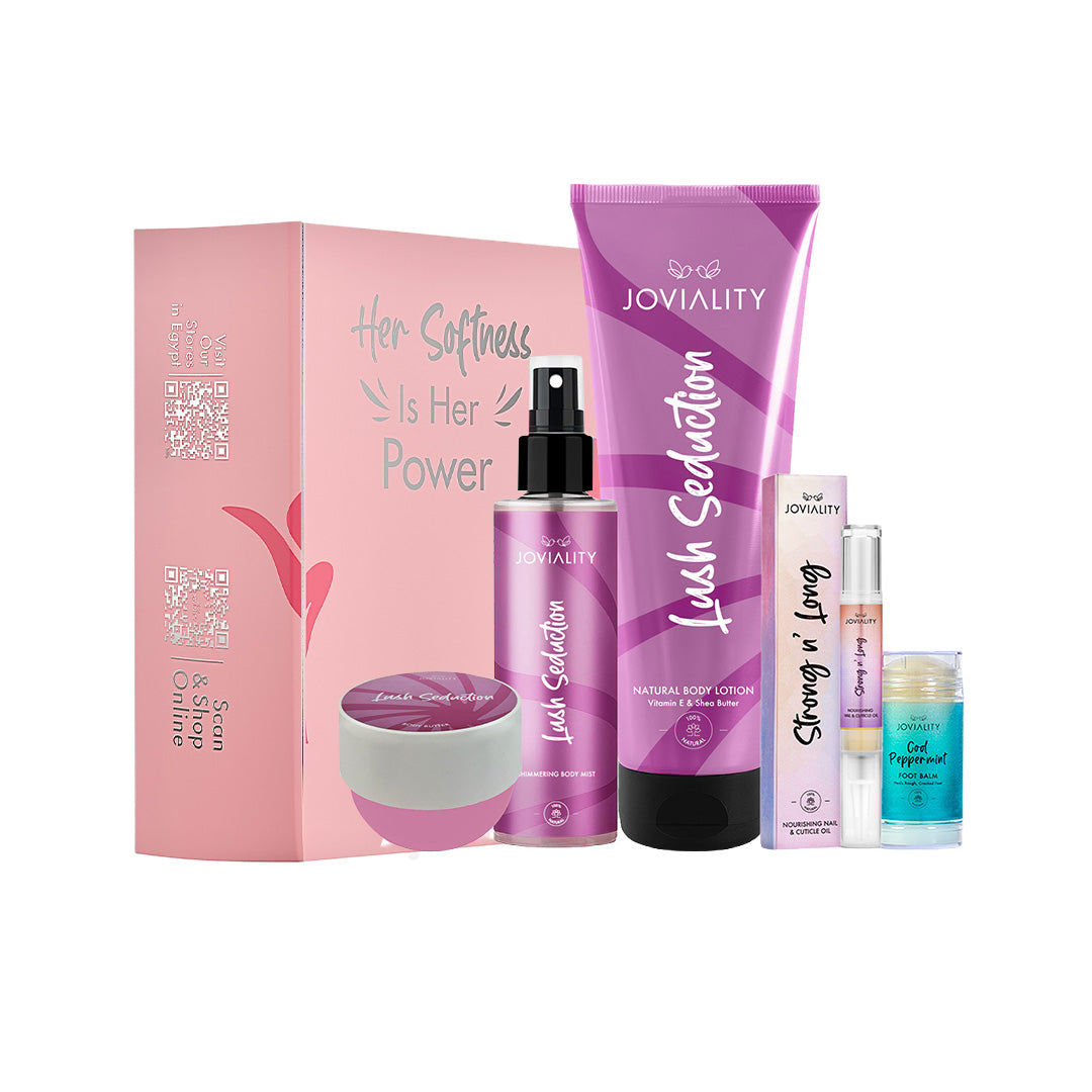 Own the Glow Gift-Small Mint Box+Body Butter + Body Lotion +Body Mist+ Nail Oil + Foot Balm