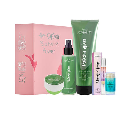 Own the Glow Gift-Her Softness Box+Body Butter + Body Lotion +Body Mist+ Nail Oil + Foot Balm
