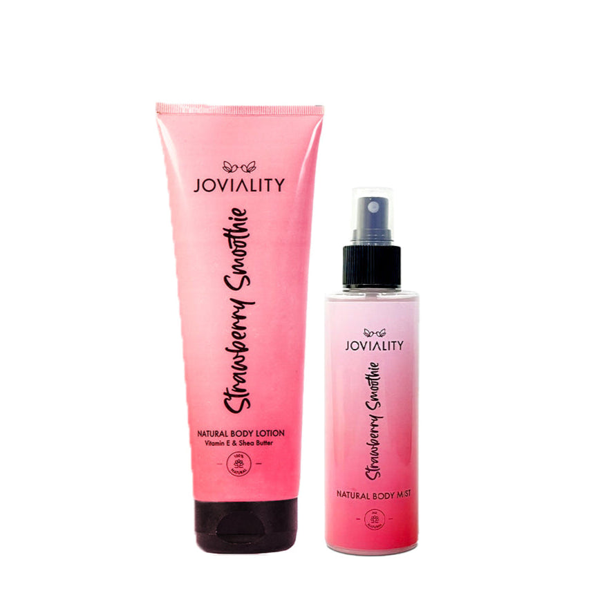 strawberry smoothie, natural ingredients, 100% natural, joviality egypt, international, body lotion, fresh scent