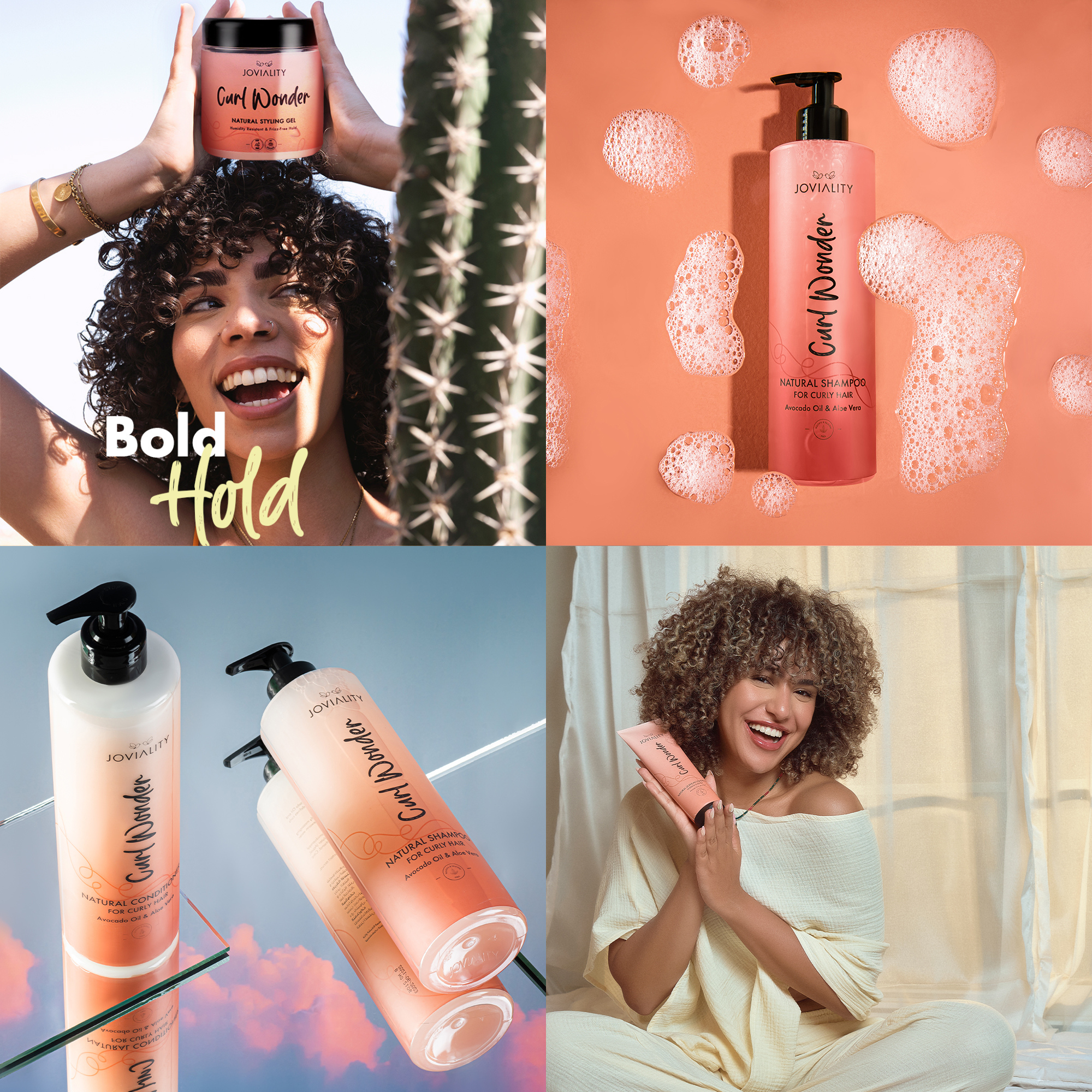 Curl Wonder - Styling Essentials Kit(Shampoo+Conditioner+Leave in 240ml+Styling Gel )