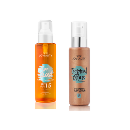 Protection Duo (SunKissed Tanning Oil + Tropical Glow Shimmering Lotion SPF15)