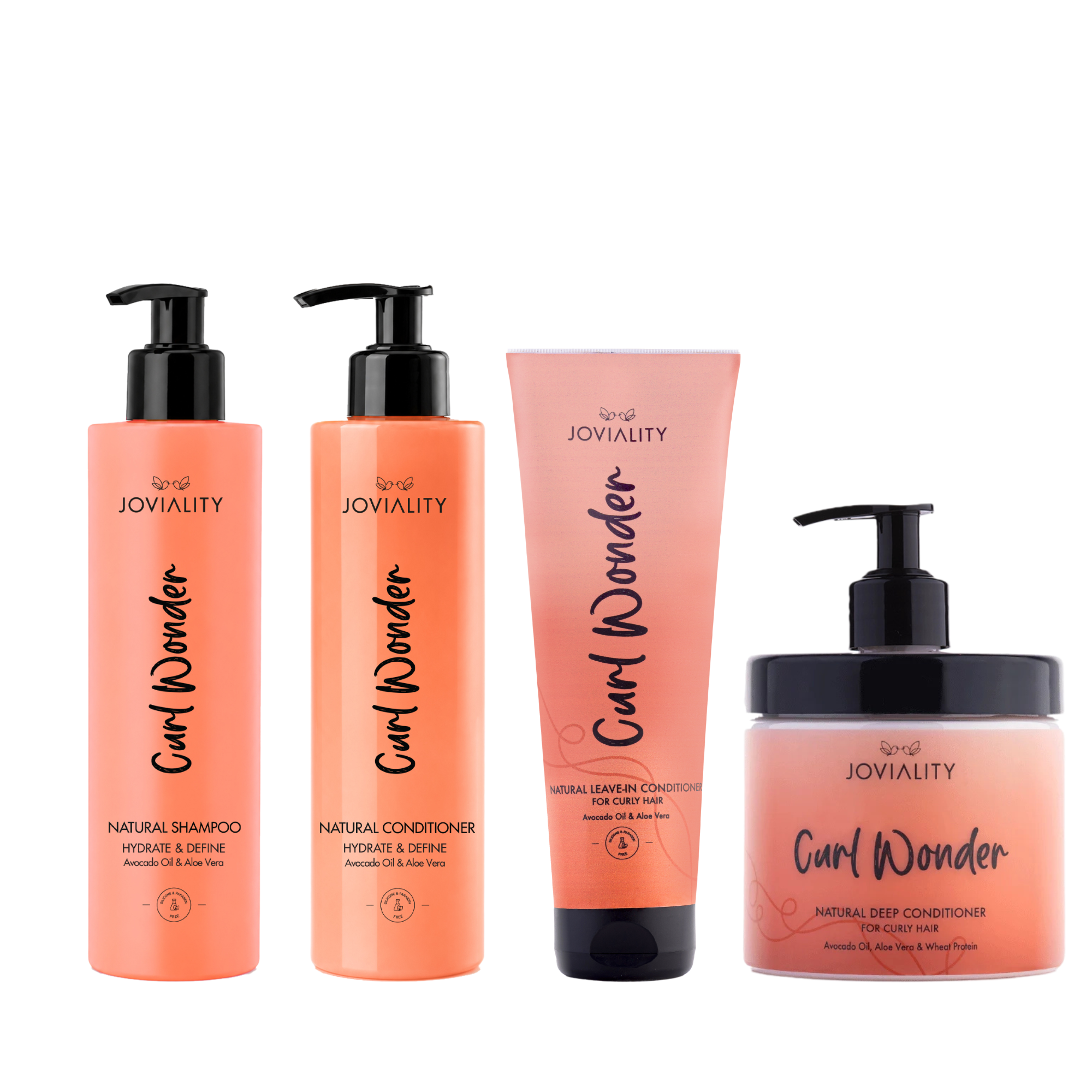 Curl Wonder - Treatment Kit(Shampoo+Conditioner+Leavein 240ml+Deep Conditioner )