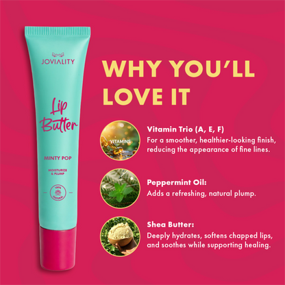Minty Pop- Natural Lip Butter - Joviality-eg
