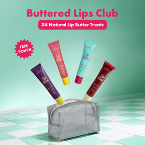 Buttered Lips Club - X4 Natural Lip Butter + Free Pouch - Joviality-eg
