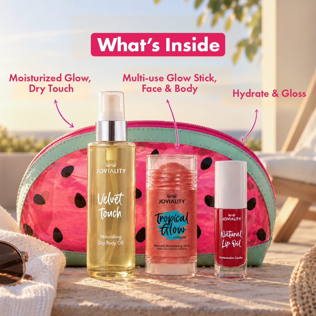 Glow Chaser Bundle- FREE Watermelon Pouch-Velvet Touch Dry Oil