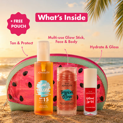 Glow Chaser Bundle- FREE Watermelon Pouch-Tanning Oil - Joviality-eg