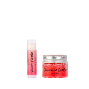 Pucker Up! Strawberry Smoothie - Lip Care Set ( Lip Balm + Lip Scrub ) - Joviality-eg
