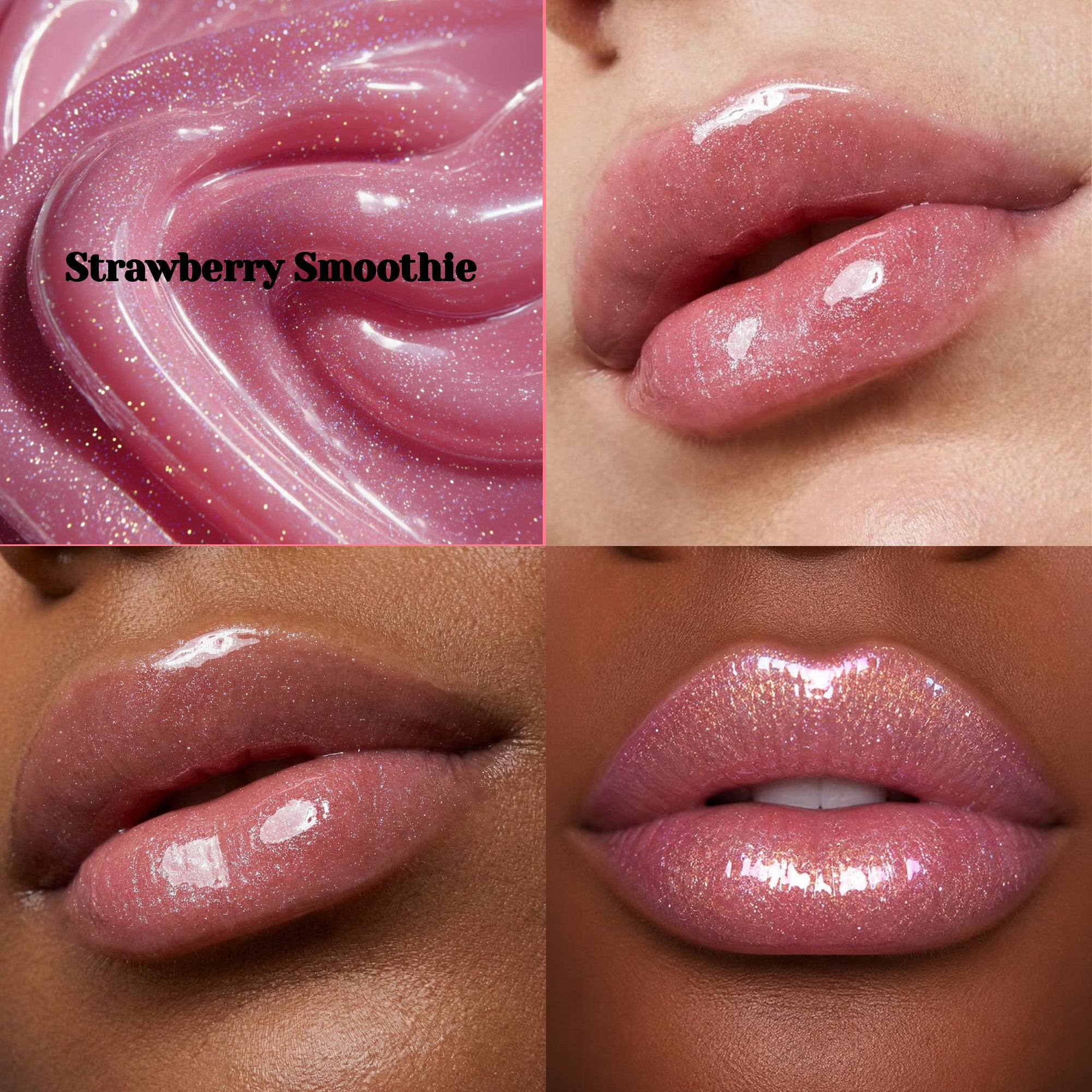 Strawberry Smoothie - Shimmering Natural Lip Oil - Joviality-eg
