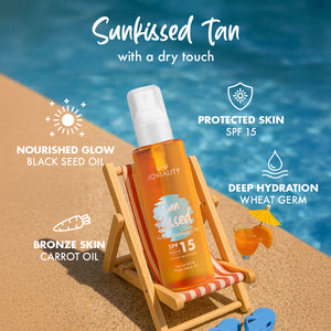 SunKissed - Natural Tanning Oil SPF15 - Joviality-eg