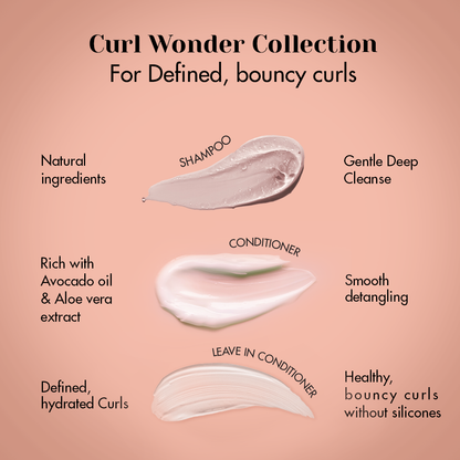 Curl wonder, starter kit, hair natural texture, steps how to hydrate define frizzy, Joviality, egypt, international, curly hair, curly heads, all natural, natural ingredients, silicone free, sulphate free, paraben free, pvp free, vegan, lightweight formula, avocado oil, aloe vera, defined curls, long lasting curls, nourish, healthy scalp, antioxidants, frizzy hair, dry hair, frizz free, tame frizz, more defined, wavy hair, real results, wavy hair, smooth, texture, information