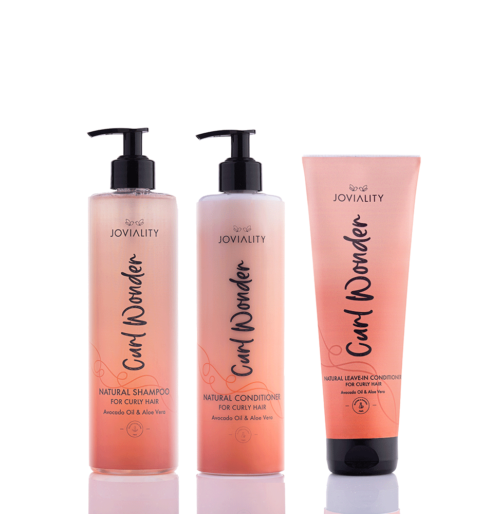 Curl wonder, starter kit, hair natural texture, steps how to hydrate define frizzy, Joviality, egypt, international, curly hair, curly heads, all natural, natural ingredients, silicone free, sulphate free, paraben free, pvp free, vegan, lightweight formula, avocado oil, aloe vera, defined curls, long lasting curls, nourish, healthy scalp, antioxidants, frizzy hair, dry hair, frizz free, tame frizz, more defined, wavy hair, real results, wavy hair