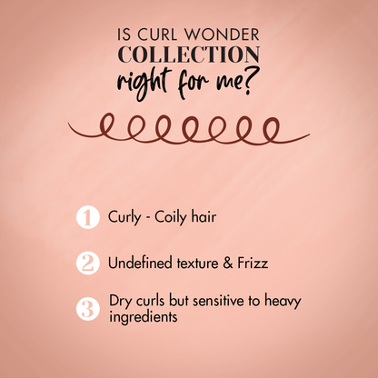 Curl wonder, starter kit, hair natural texture, steps how to hydrate define frizzy, Joviality, egypt, international, curly hair, curly heads, all natural, natural ingredients, silicone free, sulphate free, paraben free, pvp free, vegan, lightweight formula, avocado oil, aloe vera, defined curls, long lasting curls, nourish, healthy scalp, antioxidants, frizzy hair, dry hair, frizz free, tame frizz, more defined, wavy hair, real results, wavy hair, for me, my curls, my waves