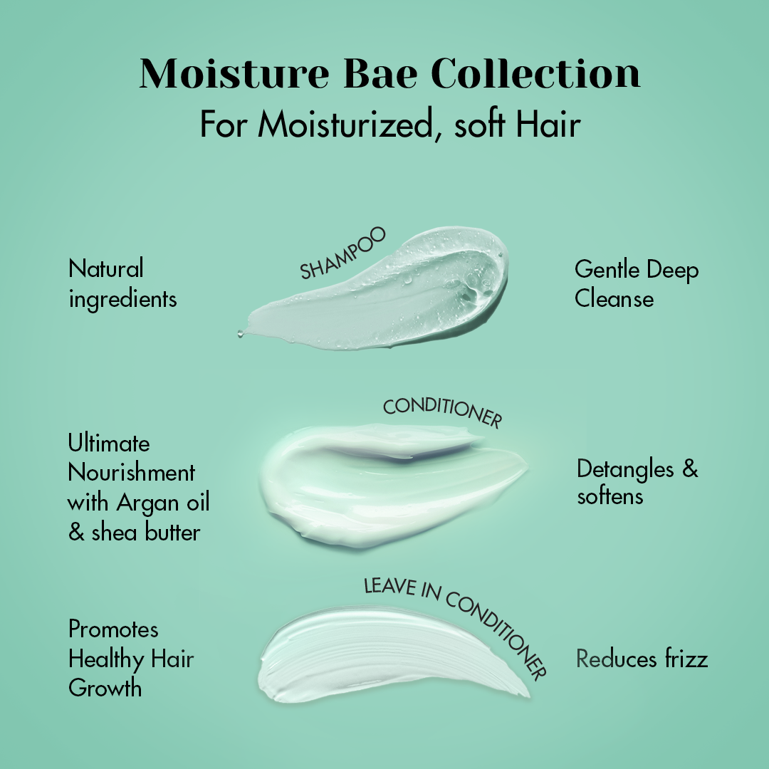 Moisture Bae starter kit, Natural, Joviality, 100% natural, all natural, normal hair, dry hair, frizzy hair, damaged hair, heat damage, silicone free, sulphate free, parabens free, pvp free, vegan, water-based light weight formula, shea butter, Moroccan argan oil, soft hair, shiny hair, antioxidants, healthy scalp, egypt, international, moisturize, hydrates hair, restore, nourish, nurtureyournature, definition, hair treatment, Function, benefits